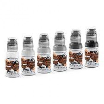 USA Worldfamous Grey Ink 6pcs Set #IMIK034