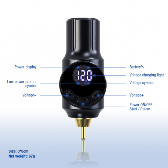 Wireless Battery Tattoo Power Supply #PS066