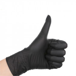 Tattoo Nitrile Mix PVC Black Gloves #CS036