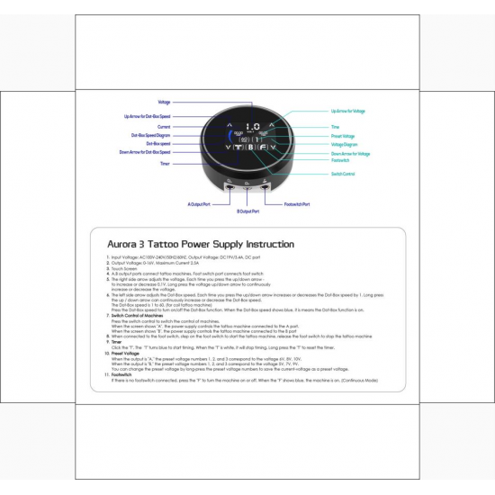 Aurora v3 Tattoo Power Supply #PS071