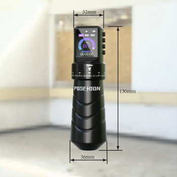 POSEIDON Professional Adjustable OLED Wireless Tattoo Pen #HM144