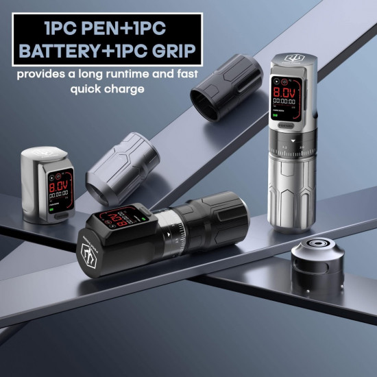 Poseidon-S-Luxe Professional Wireless Tattoo Pen Set #HM160