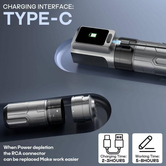 Poseidon-S-Luxe Professional Wireless Tattoo Pen Set #HM160