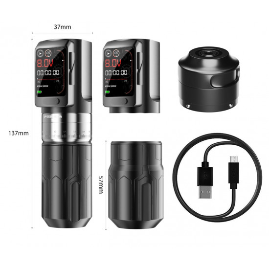 Poseidon-S-Luxe Professional Wireless Tattoo Pen Set #HM160